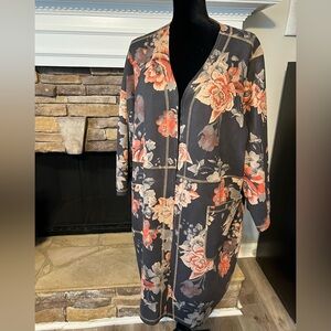Philosophy Floral Black and Orange Jacket